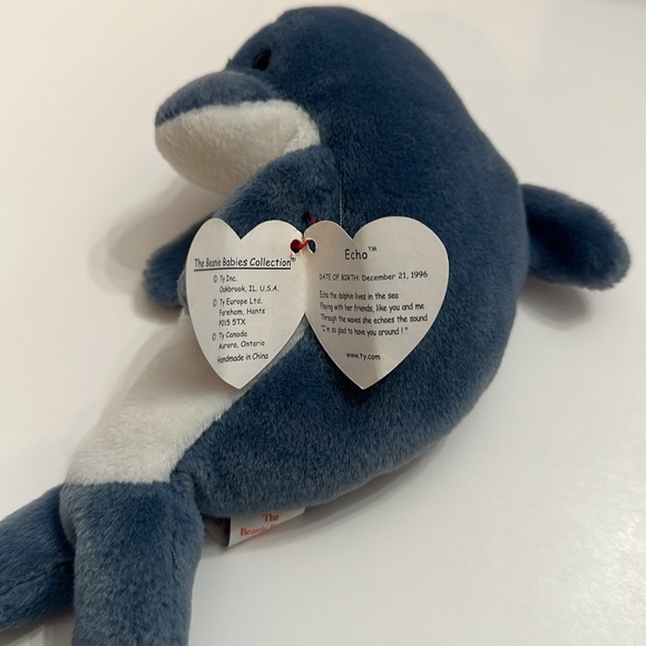 Rare 1996 Dolphin “Echo” TY Beanie Baby - Picture 7 of 7